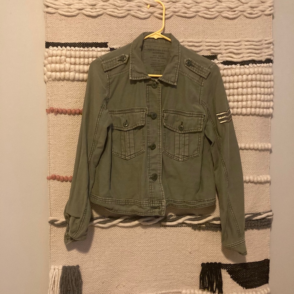 Army utility jacket button down